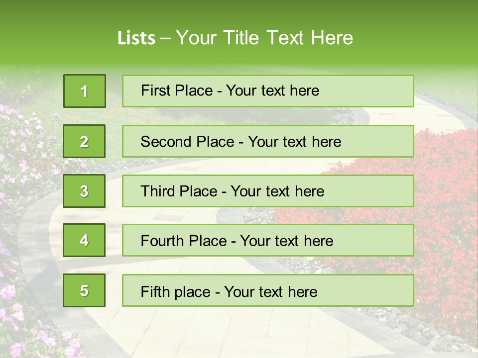 Cobble Tranquil Outdoor PowerPoint Template