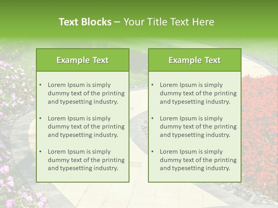 Cobble Tranquil Outdoor PowerPoint Template