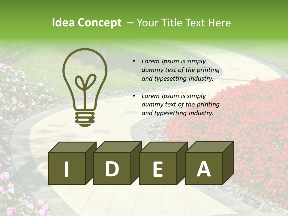 Cobble Tranquil Outdoor PowerPoint Template