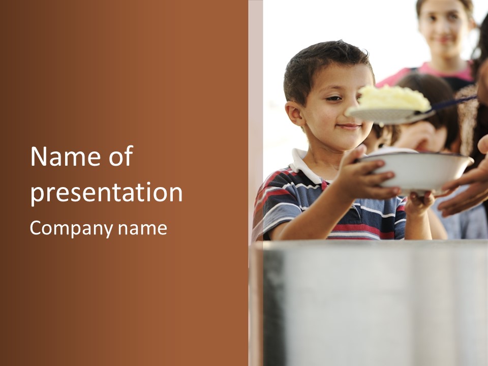 Pot Small Boy PowerPoint Template