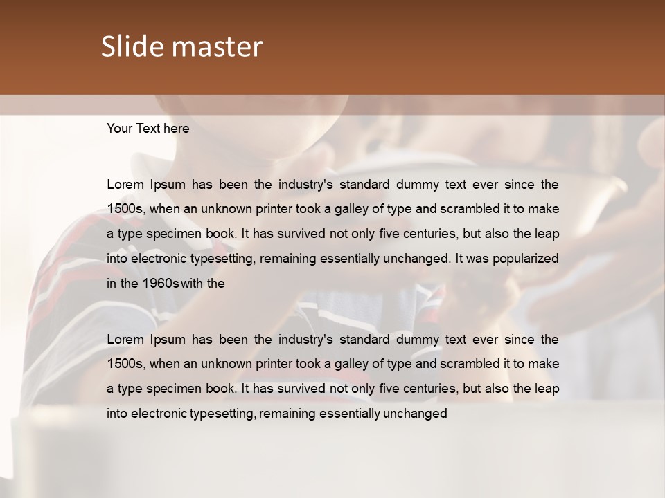 Pot Small Boy PowerPoint Template