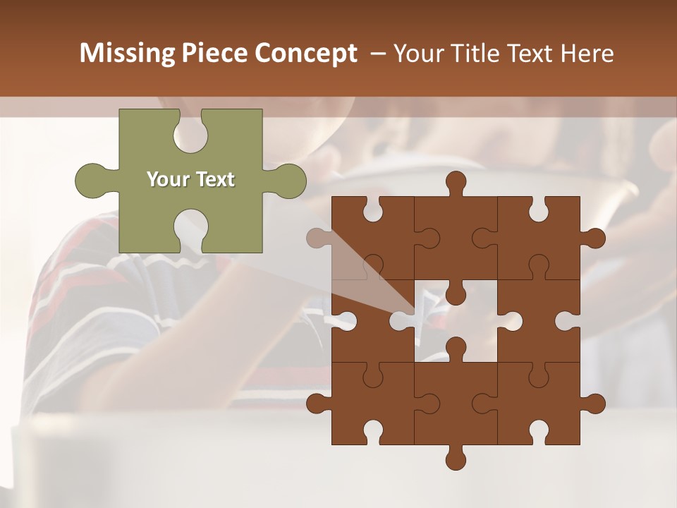 Pot Small Boy PowerPoint Template