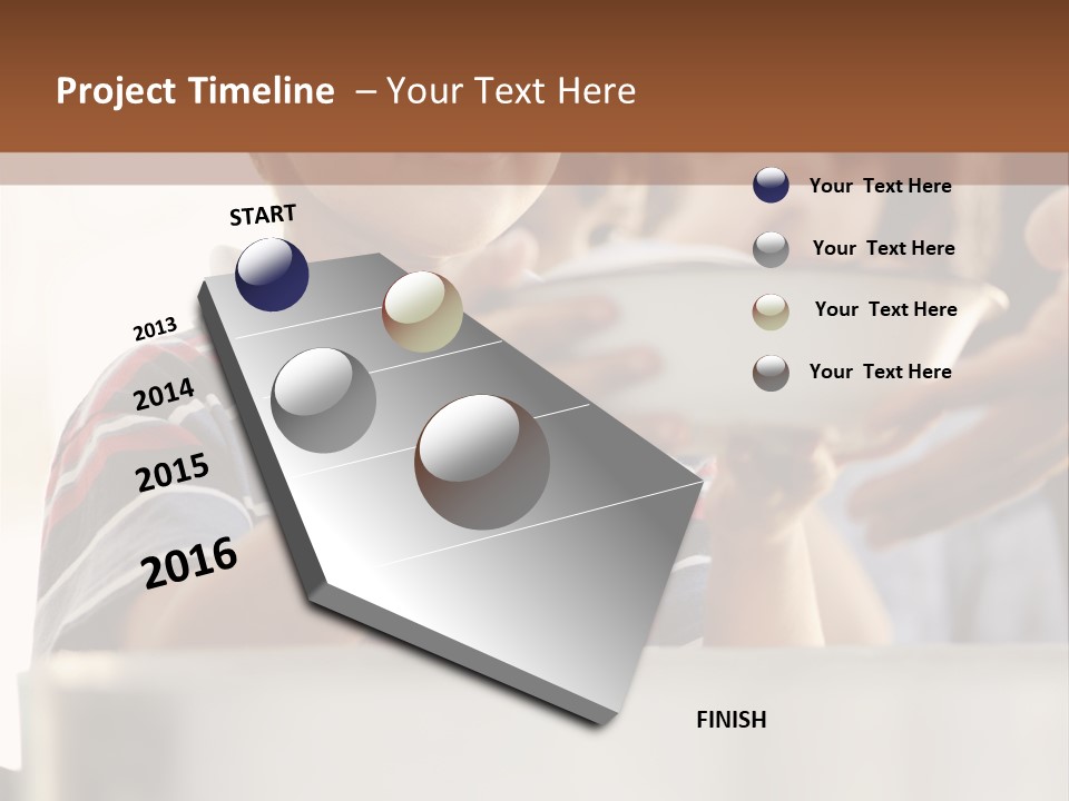 Pot Small Boy PowerPoint Template