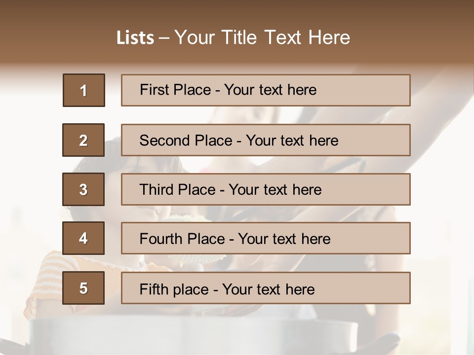 Worker Kid Food PowerPoint Template