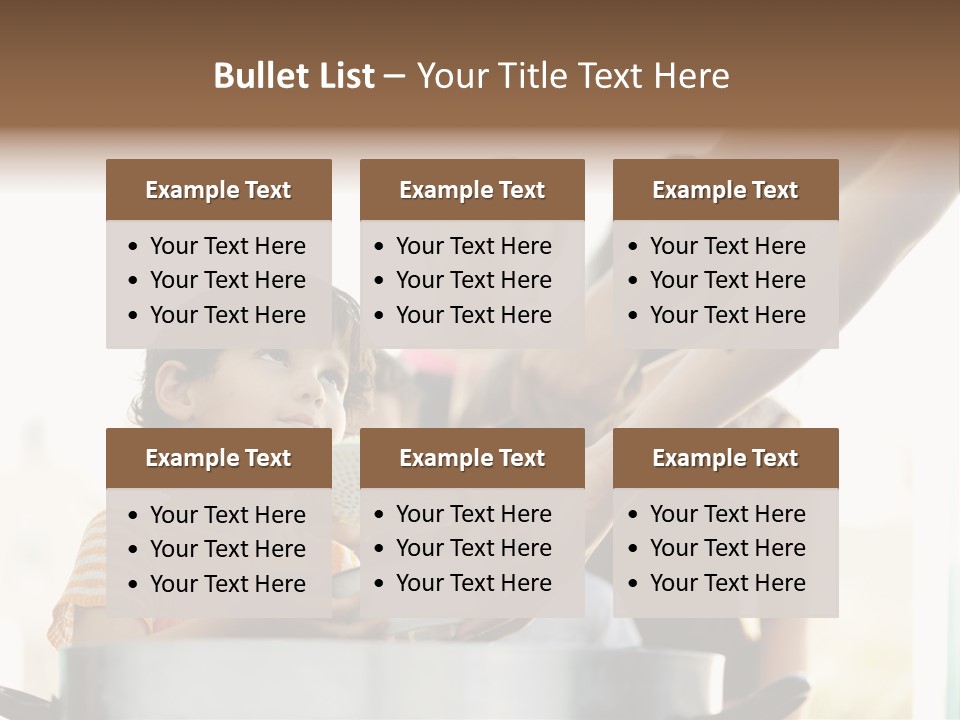 Worker Kid Food PowerPoint Template