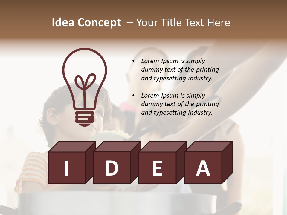 Worker Kid Food PowerPoint Template