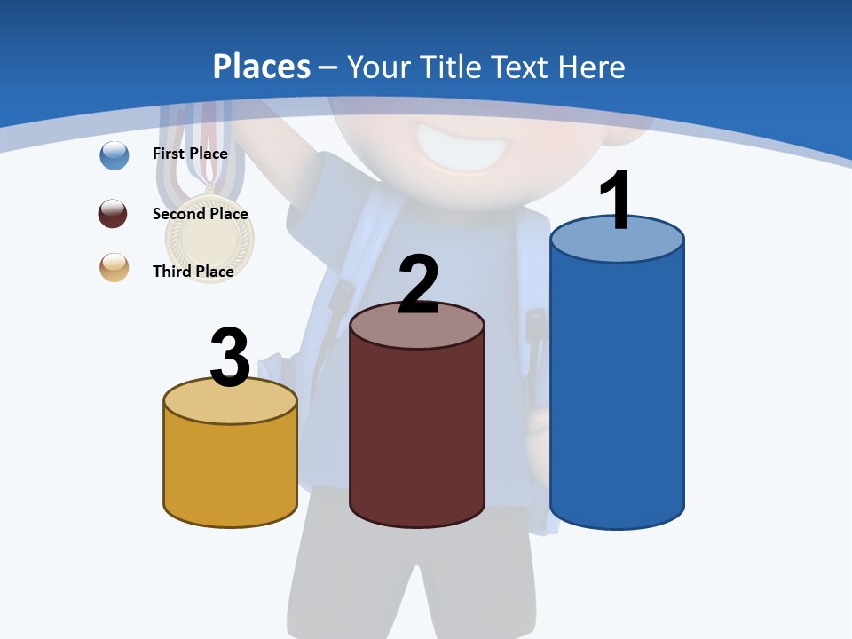 Young Gold Medal Clipart PowerPoint Template