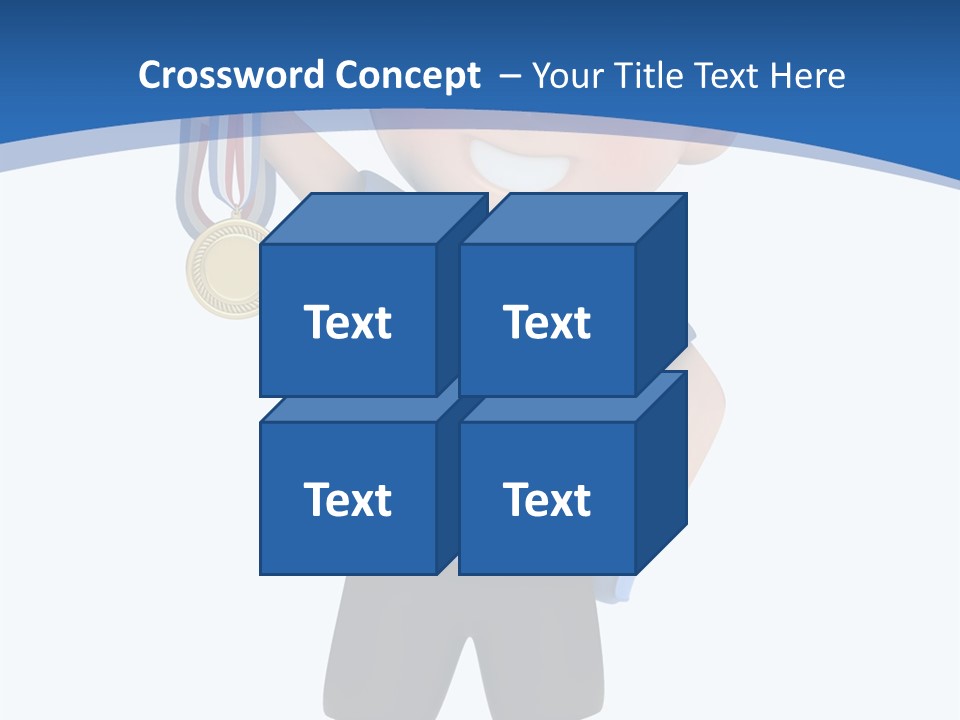 Young Gold Medal Clipart PowerPoint Template