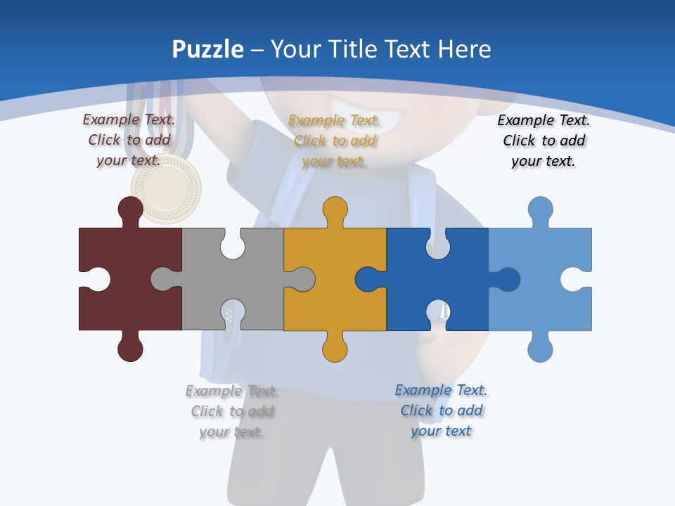 Young Gold Medal Clipart PowerPoint Template