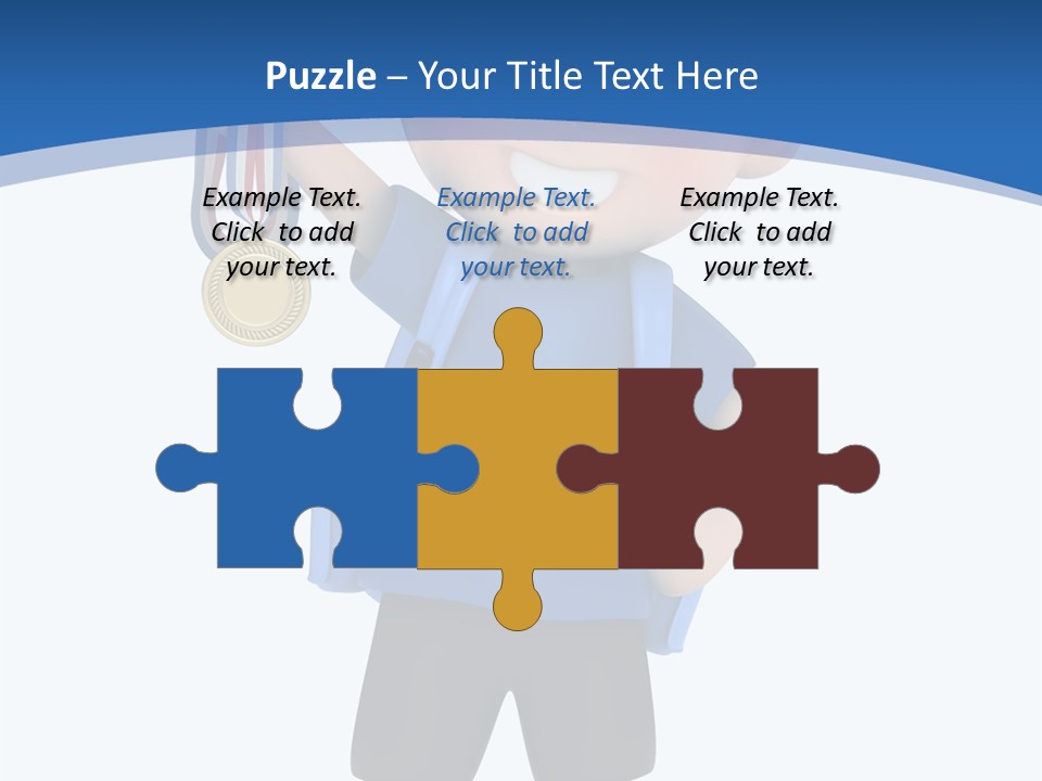 Young Gold Medal Clipart PowerPoint Template