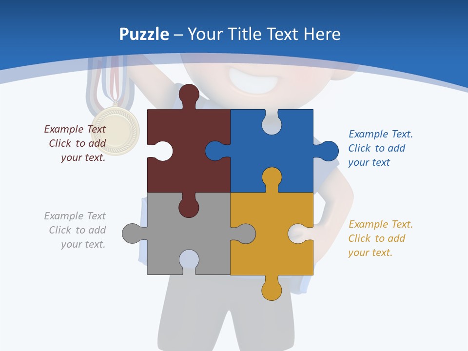 Young Gold Medal Clipart PowerPoint Template