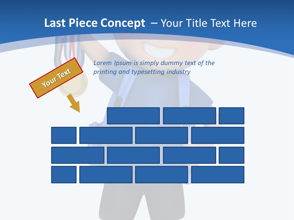 Young Gold Medal Clipart PowerPoint Template