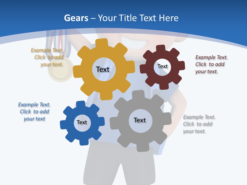 Young Gold Medal Clipart PowerPoint Template