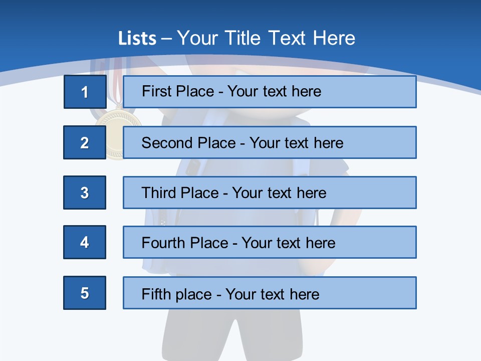 Young Gold Medal Clipart PowerPoint Template