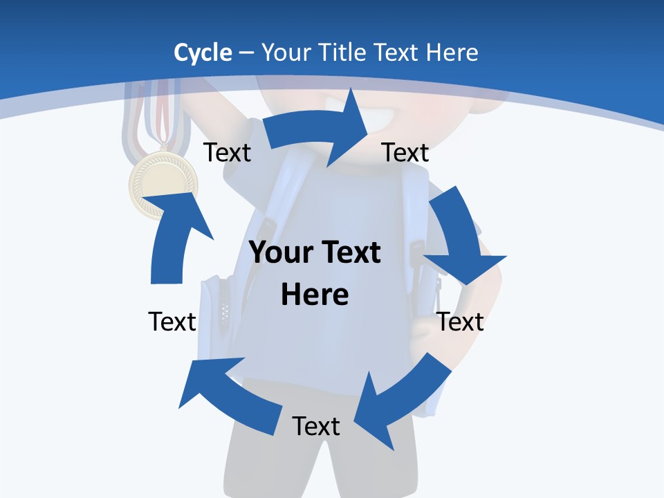 Young Gold Medal Clipart PowerPoint Template