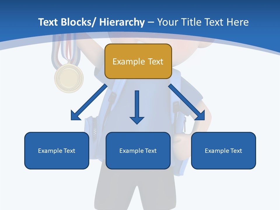 Young Gold Medal Clipart PowerPoint Template