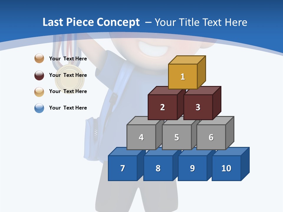 Young Gold Medal Clipart PowerPoint Template