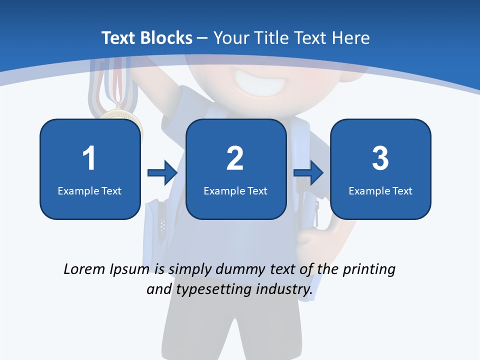 Young Gold Medal Clipart PowerPoint Template