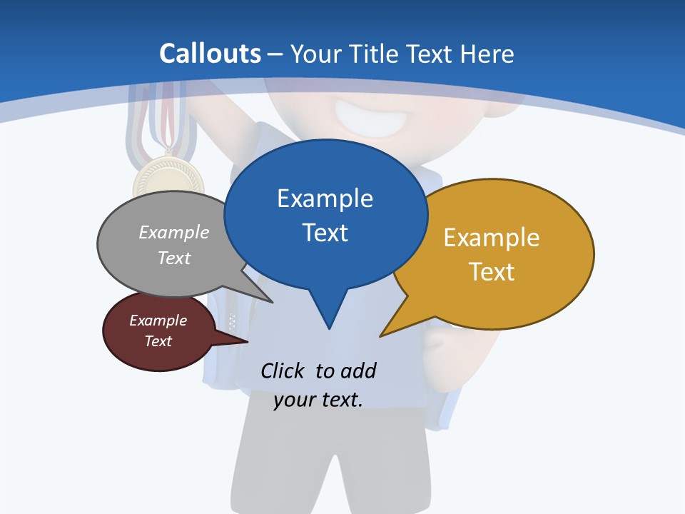 Young Gold Medal Clipart PowerPoint Template