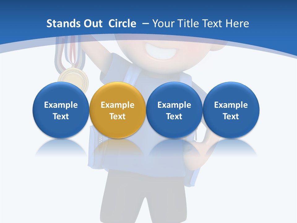 Young Gold Medal Clipart PowerPoint Template