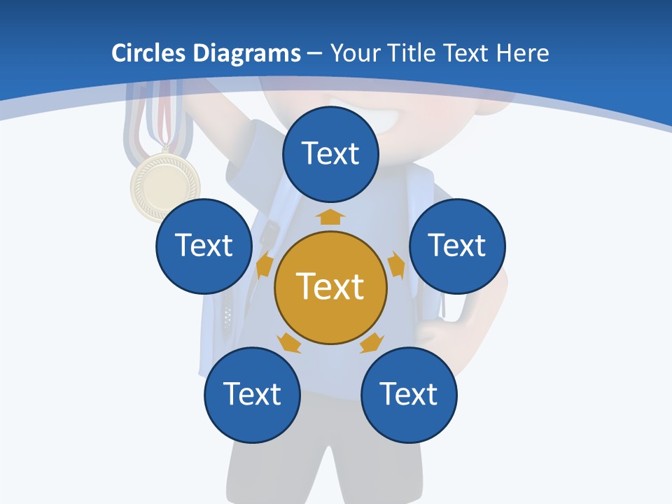 Young Gold Medal Clipart PowerPoint Template