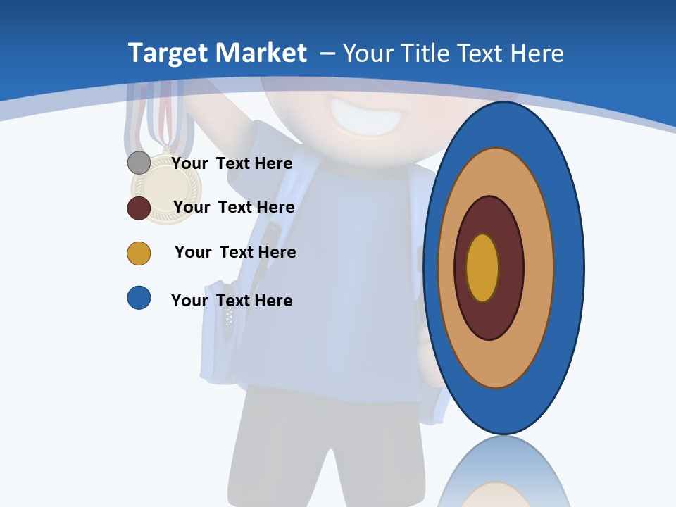 Young Gold Medal Clipart PowerPoint Template