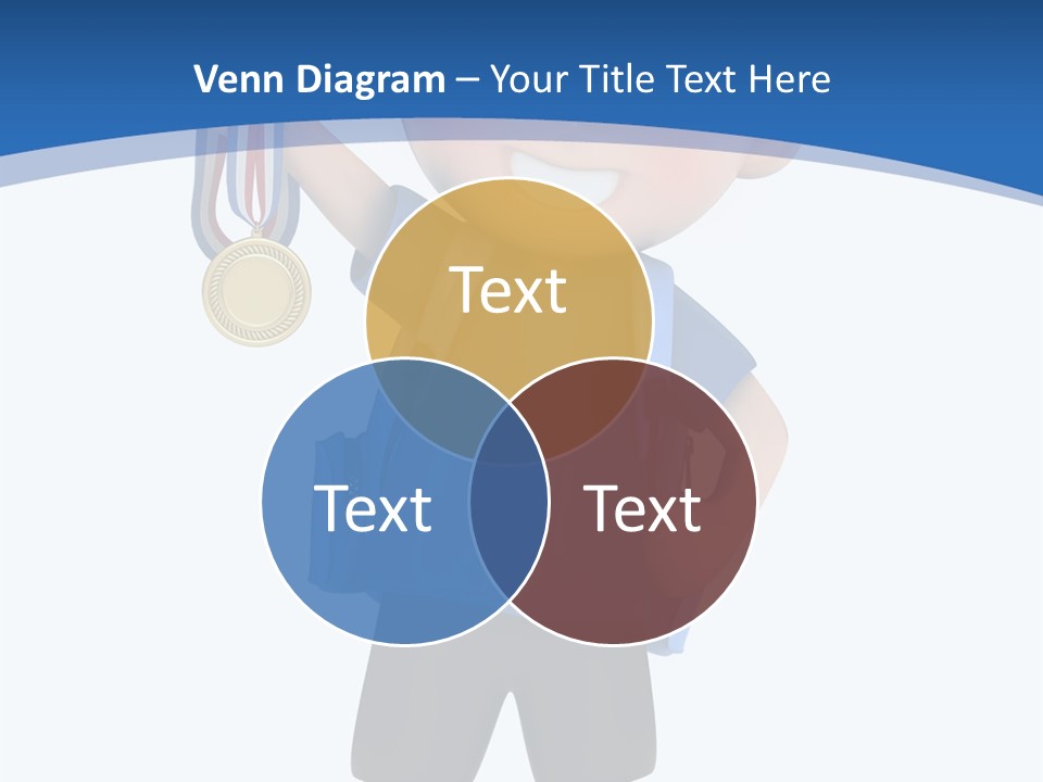 Young Gold Medal Clipart PowerPoint Template