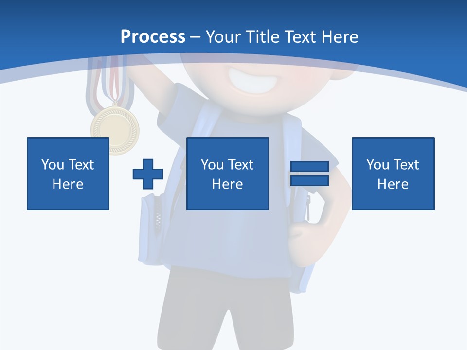 Young Gold Medal Clipart PowerPoint Template