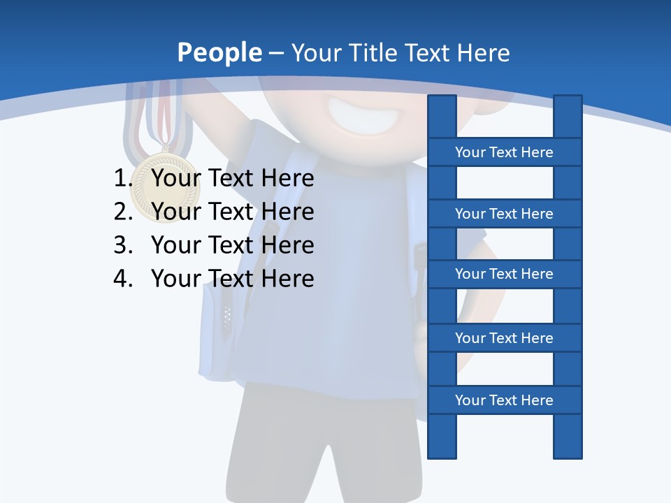 Young Gold Medal Clipart PowerPoint Template