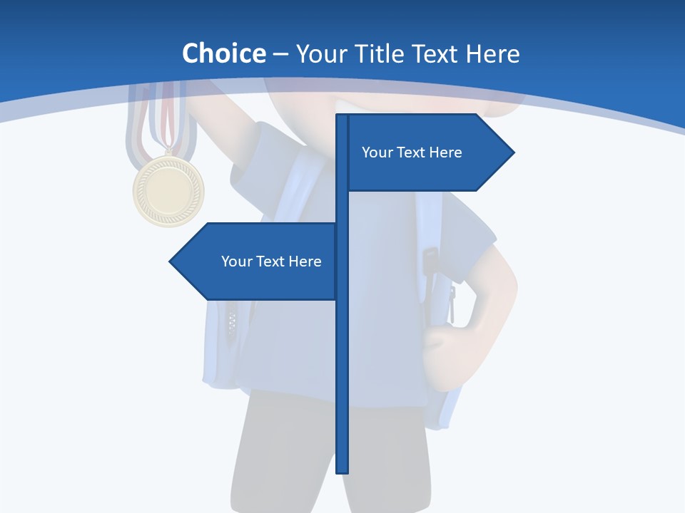 Young Gold Medal Clipart PowerPoint Template