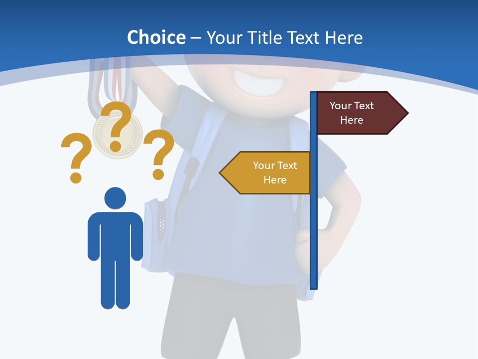 Young Gold Medal Clipart PowerPoint Template