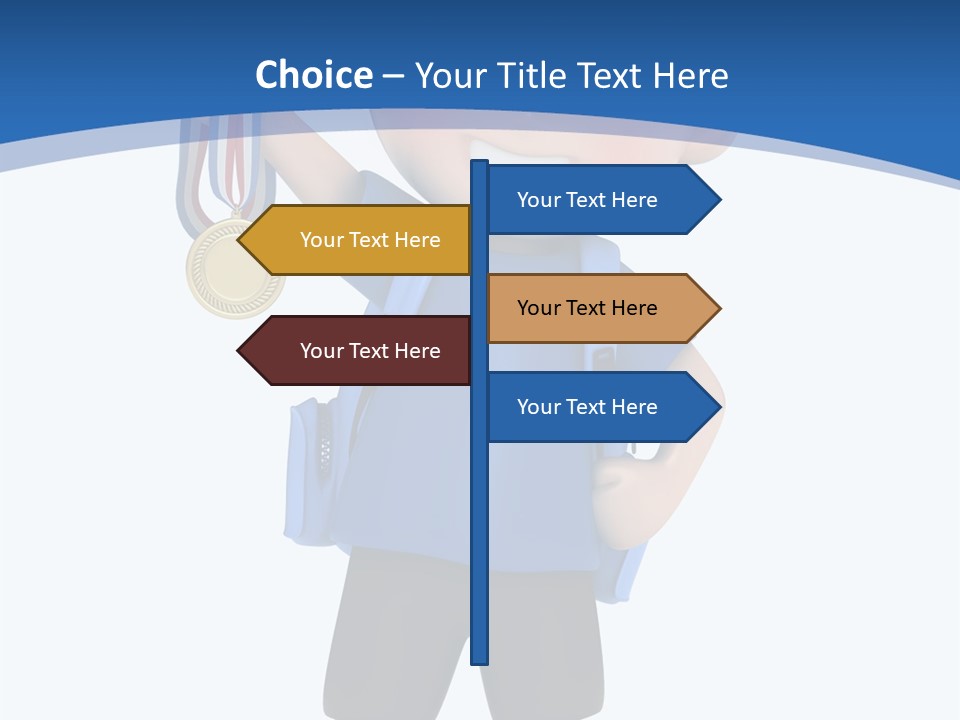 Young Gold Medal Clipart PowerPoint Template