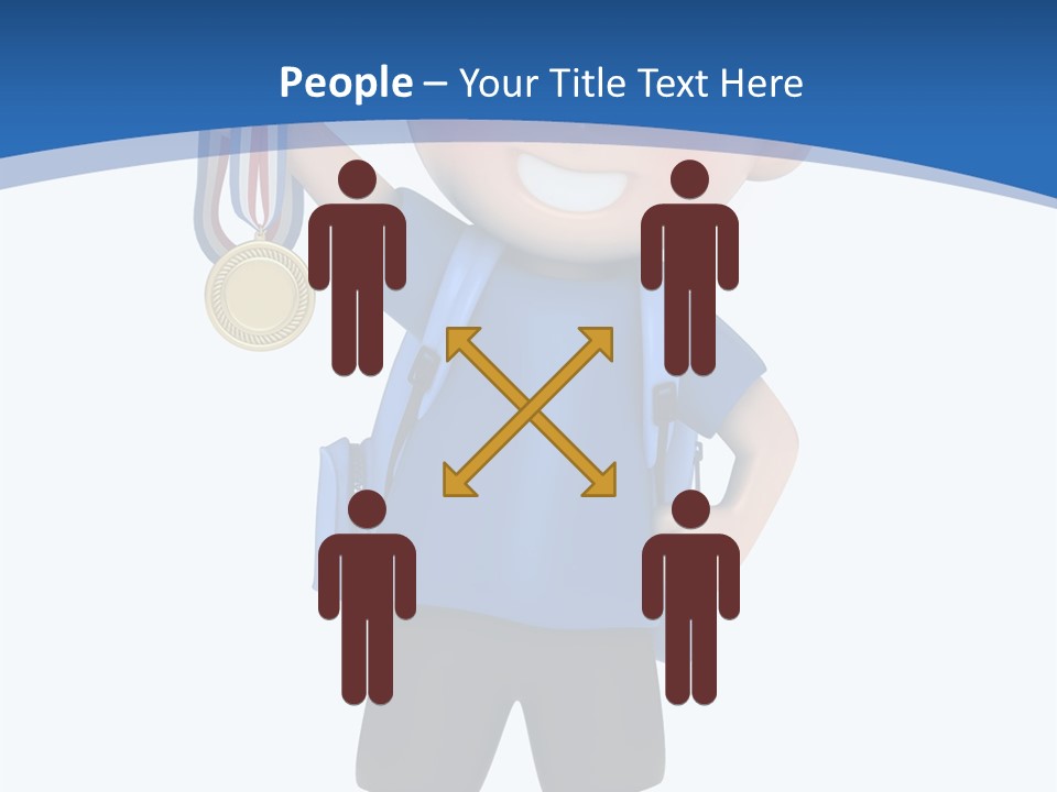 Young Gold Medal Clipart PowerPoint Template