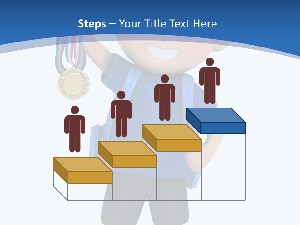 Young Gold Medal Clipart PowerPoint Template