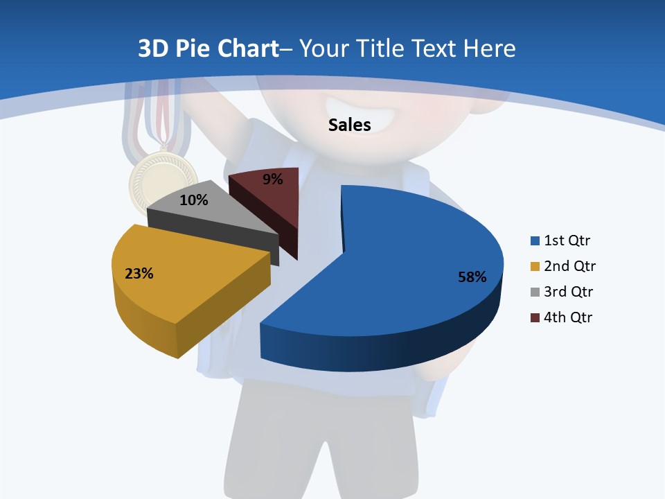 Young Gold Medal Clipart PowerPoint Template