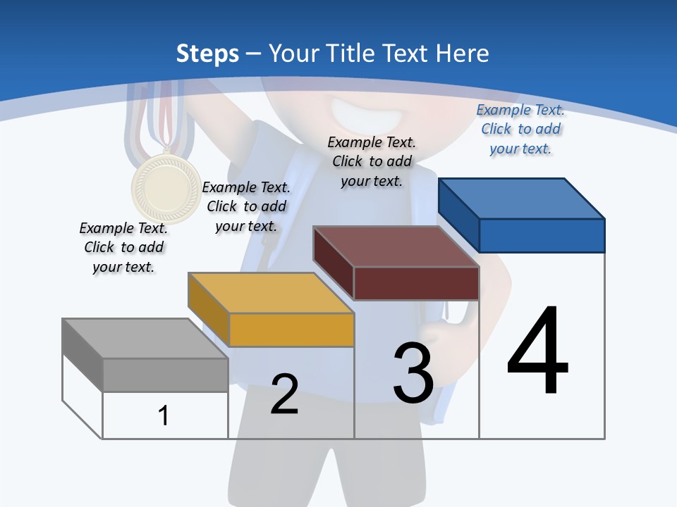 Young Gold Medal Clipart PowerPoint Template