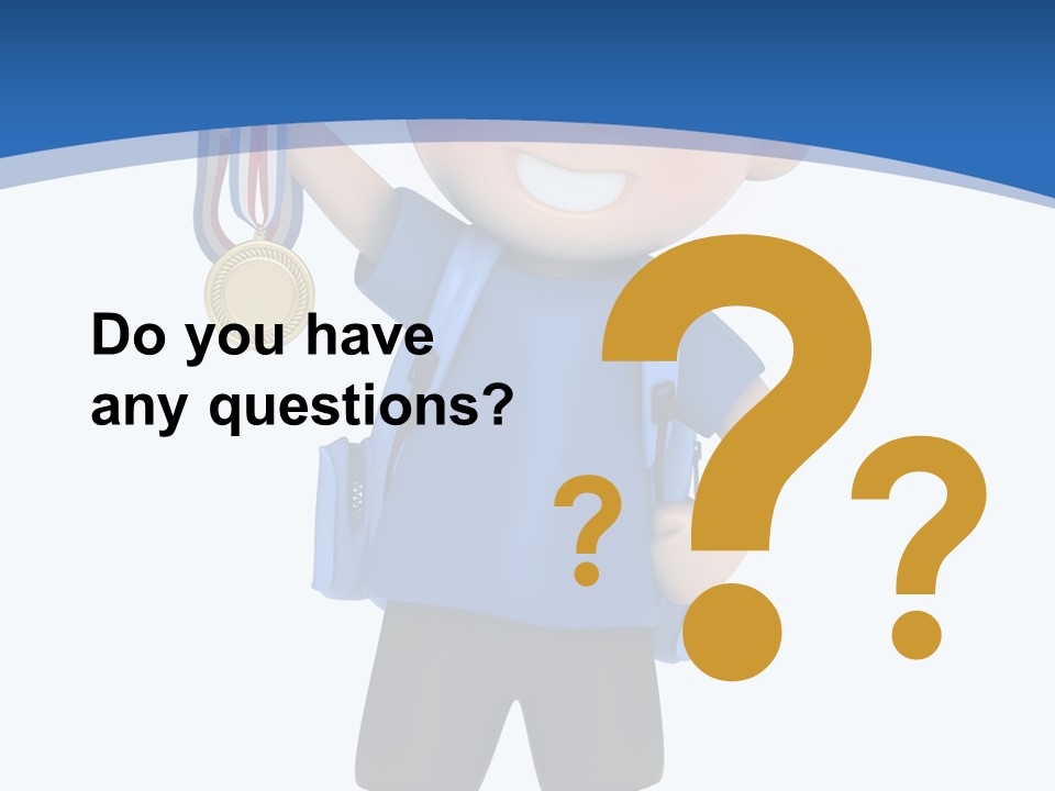 Young Gold Medal Clipart PowerPoint Template