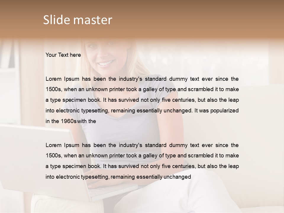 Leisure Indoors Sitting PowerPoint Template