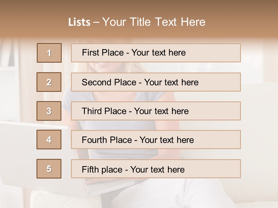 Leisure Indoors Sitting PowerPoint Template