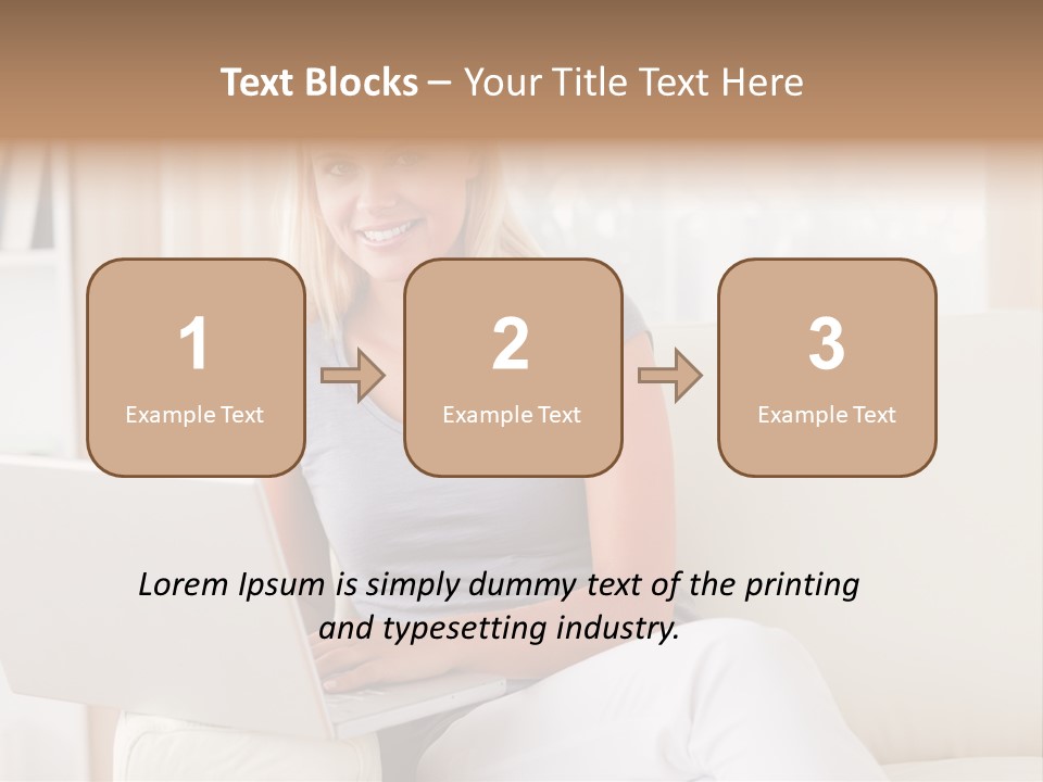 Leisure Indoors Sitting PowerPoint Template