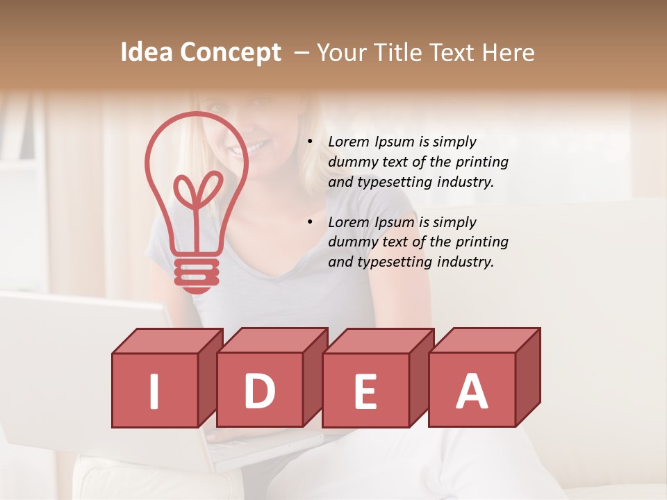 Leisure Indoors Sitting PowerPoint Template