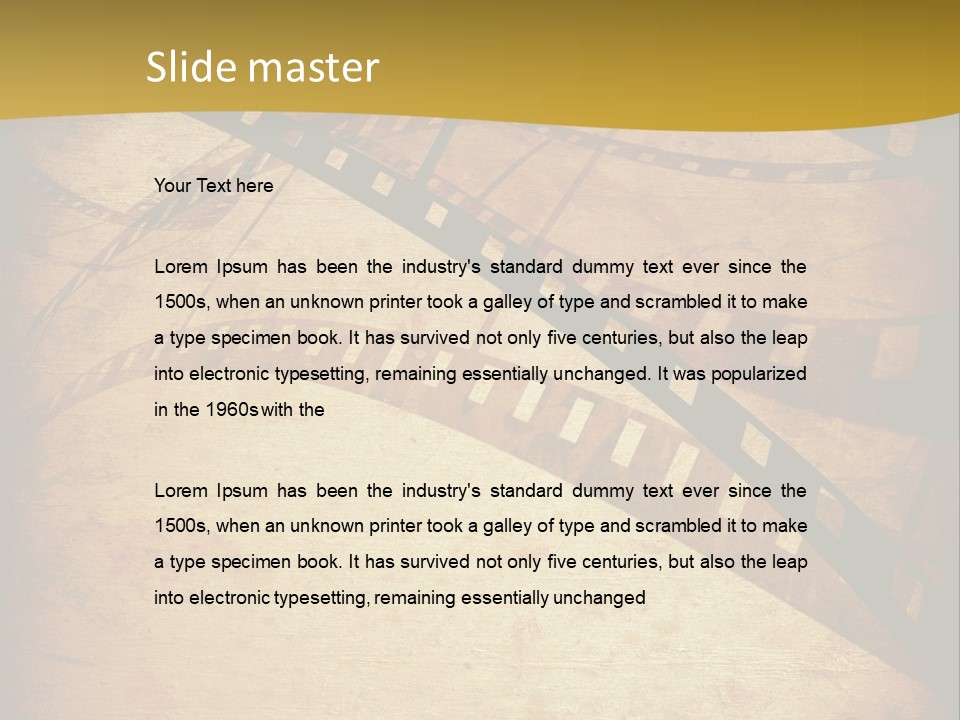 Composition Aged Graphic PowerPoint Template