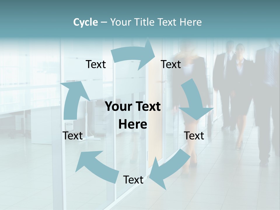 Moving Businessman Manager PowerPoint Template