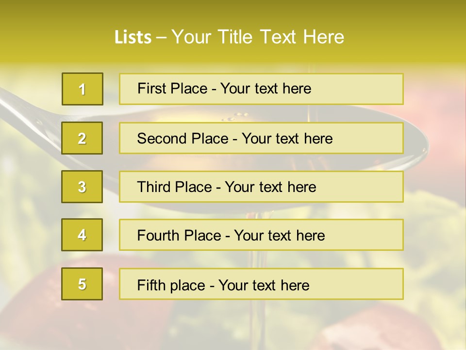 Freshly Spice Goldencoloured PowerPoint Template