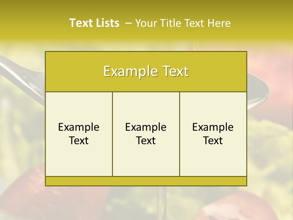 Freshly Spice Goldencoloured PowerPoint Template