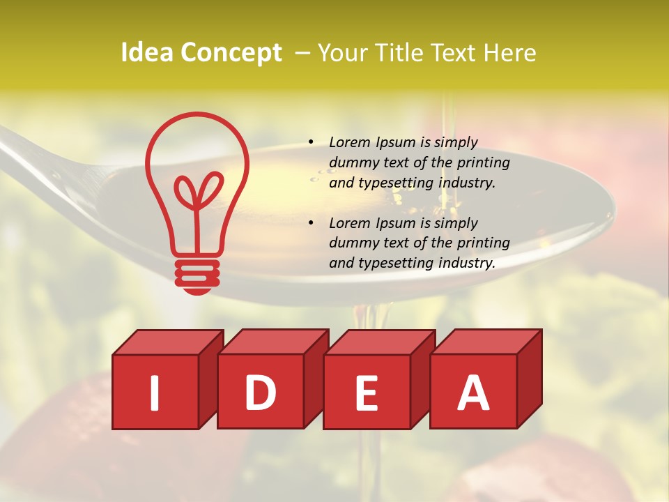 Freshly Spice Goldencoloured PowerPoint Template