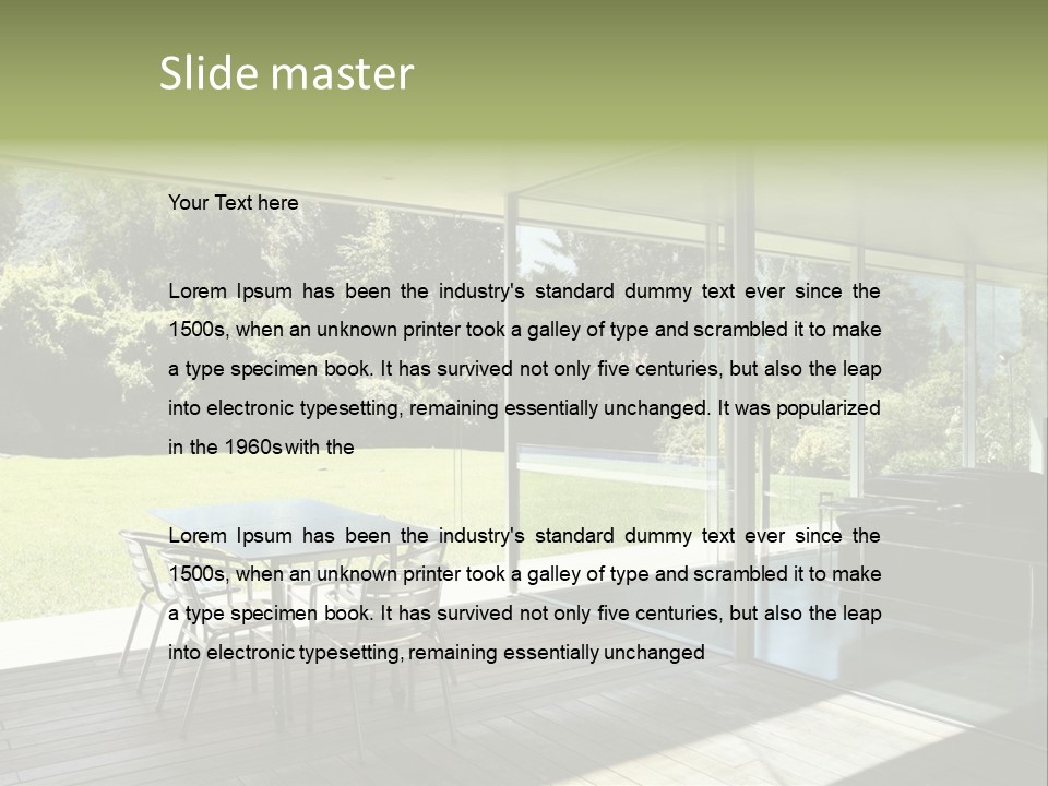 Table Space Minimal PowerPoint Template