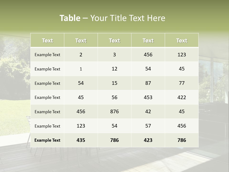 Table Space Minimal PowerPoint Template