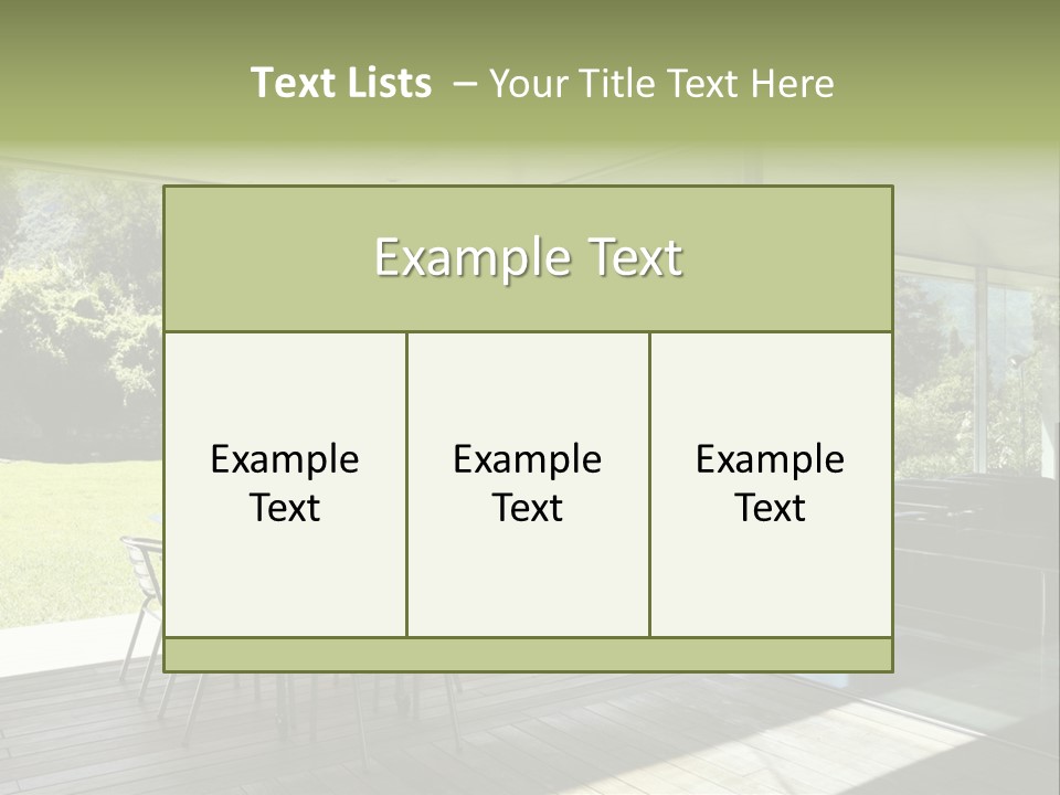 Table Space Minimal PowerPoint Template