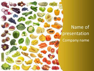 Vegetarian Fruit Assortment PowerPoint Template